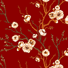 C. Bloesems op donkerrood Logo
