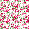 Kleine donkerroze tulpenknoppen Logo