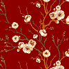 C. Blossoms on Dark Red Logo