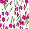 Large Dark Pink Tulip Buds Logo