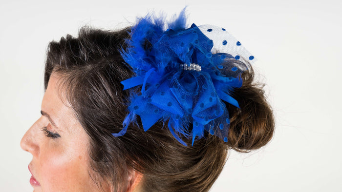 Fancy in Feathers & Tulle hair bow | Mama & Me