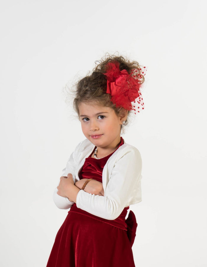 Fancy in Feathers & Tulle hair bow | Mama & Me