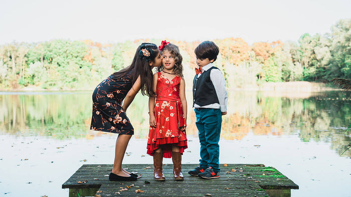 Twinning jurken matching broer zus kleding- matching party dresses by Just Like Mommy 'z - sister and brother