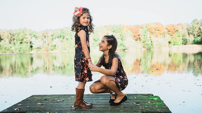 matching dresses sisters - matchende jurken zusjes