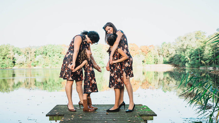 Twinning jurken moeder dochter kleding- matching mother daughter dresses by Just Like Mommy 'z