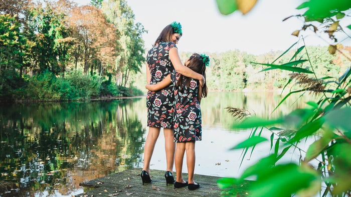 Twinning jurken moeder dochter kleding- matching mother daughter outfits by Just Like Mommy 'z